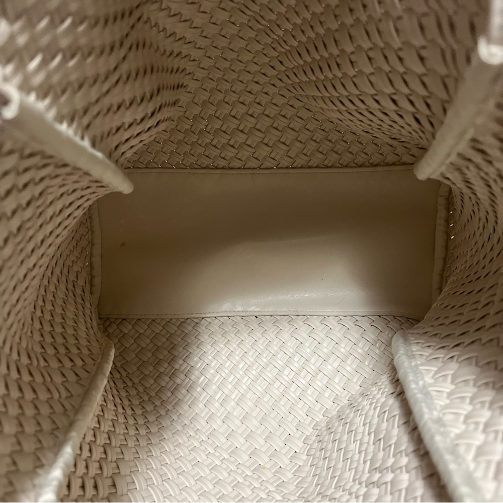 Anthropologie Cream Woven Tote Bag - Picture 4 of 5